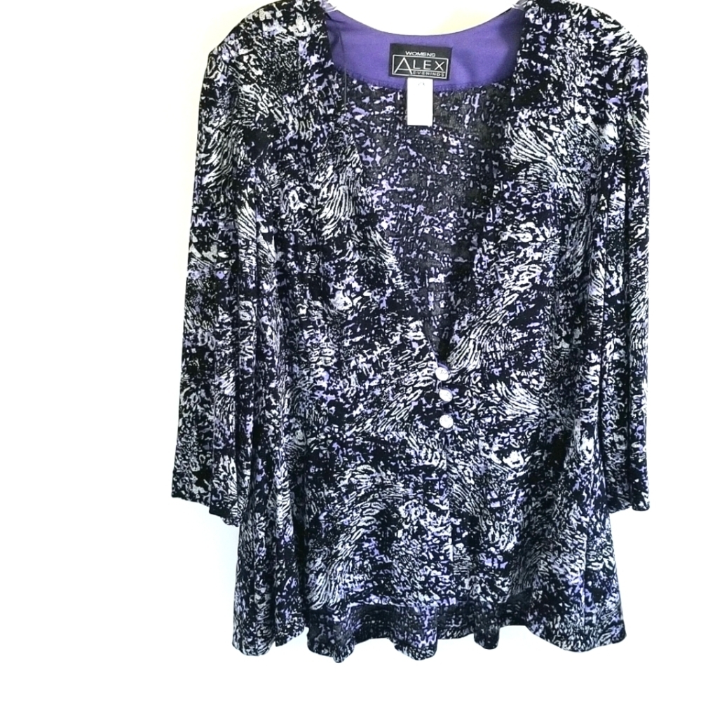 Alex Evening metallic rhinestone jacket